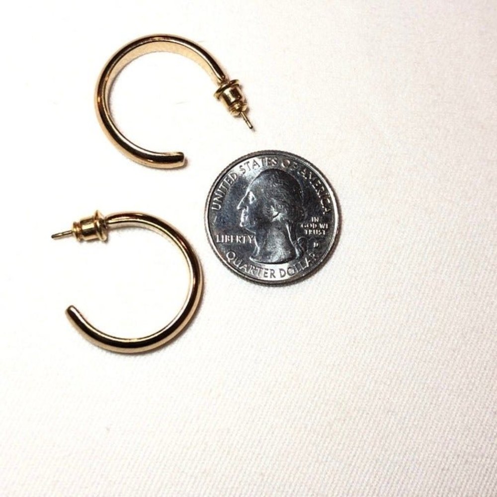 Vintage Vendome Gold Hoops c.1980's - Picture 4 of 5